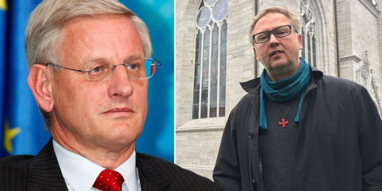 Carl Bildt rasar mot domprosten