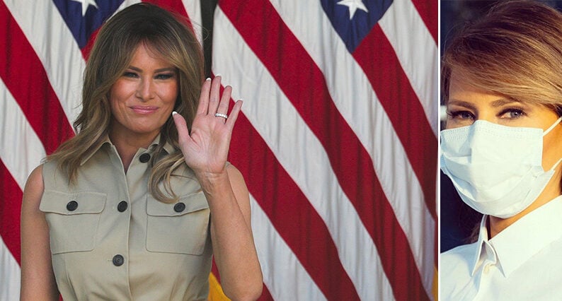 Melania Trump hyllas för sin corona-kamp