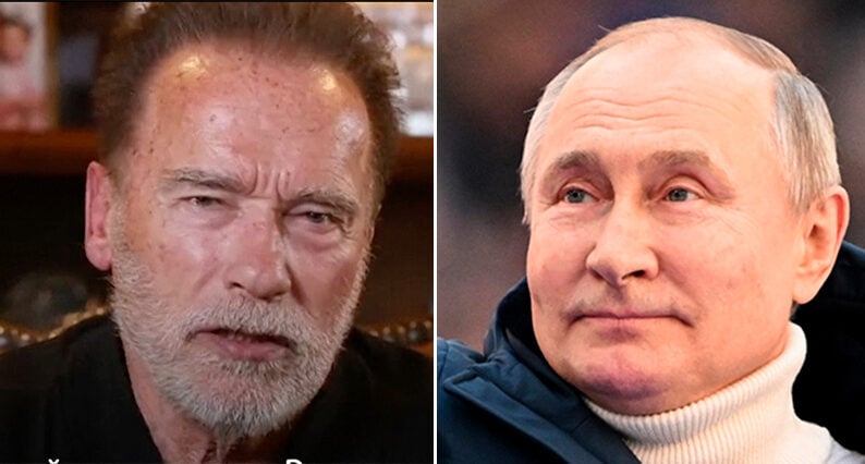 Arnold Schwarzeneggers attack på Vladimir Putin