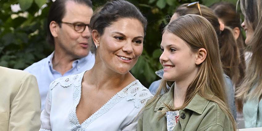 Victorias mysiga helkväll med prinsessan Estelle