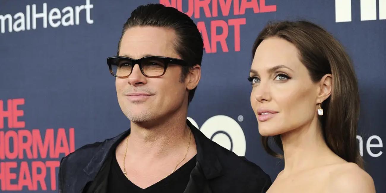 Brad Pitt och Angelina Jolie på en filmpremiär.