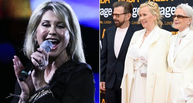 Olivia Newton-John hyllas av gayfavoriterna i Abba