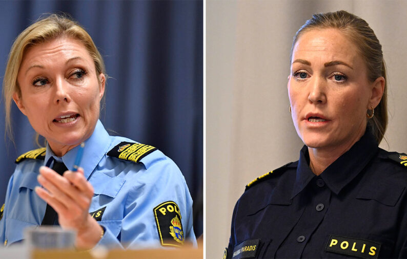 Linda H Staaf utmanövrerad av vacker poliskvinna