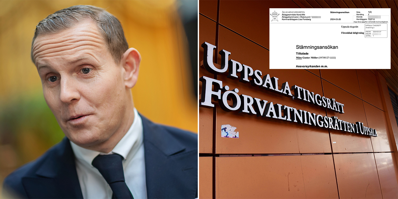 Måns Möller åtalad – vägrar samarbeta med polisen